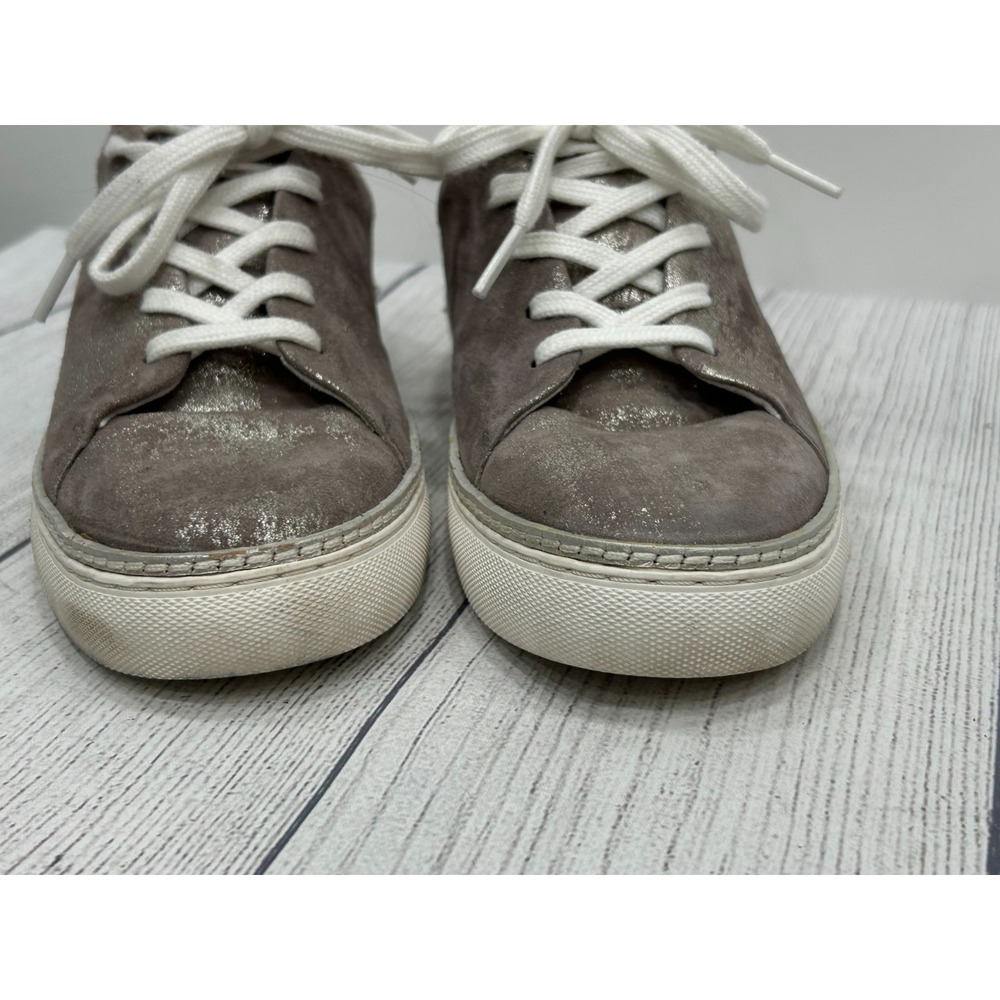 Johnston & Murphy Callie Sneakers Womens 8 Gray Metallic Lace Up Comfort - Picture 3 of 10